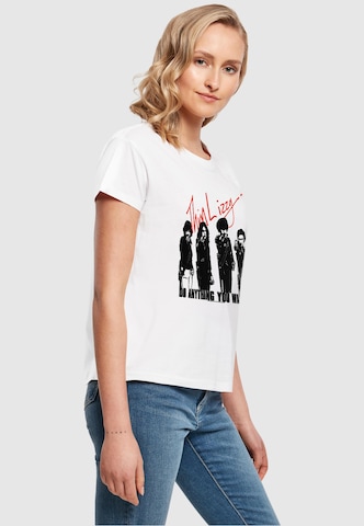 Merchcode T-Shirt 'Thin Lizzy - Do Anything' in Weiß