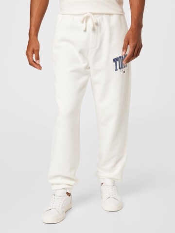 Tommy Jeans Tapered Trousers in Beige: front