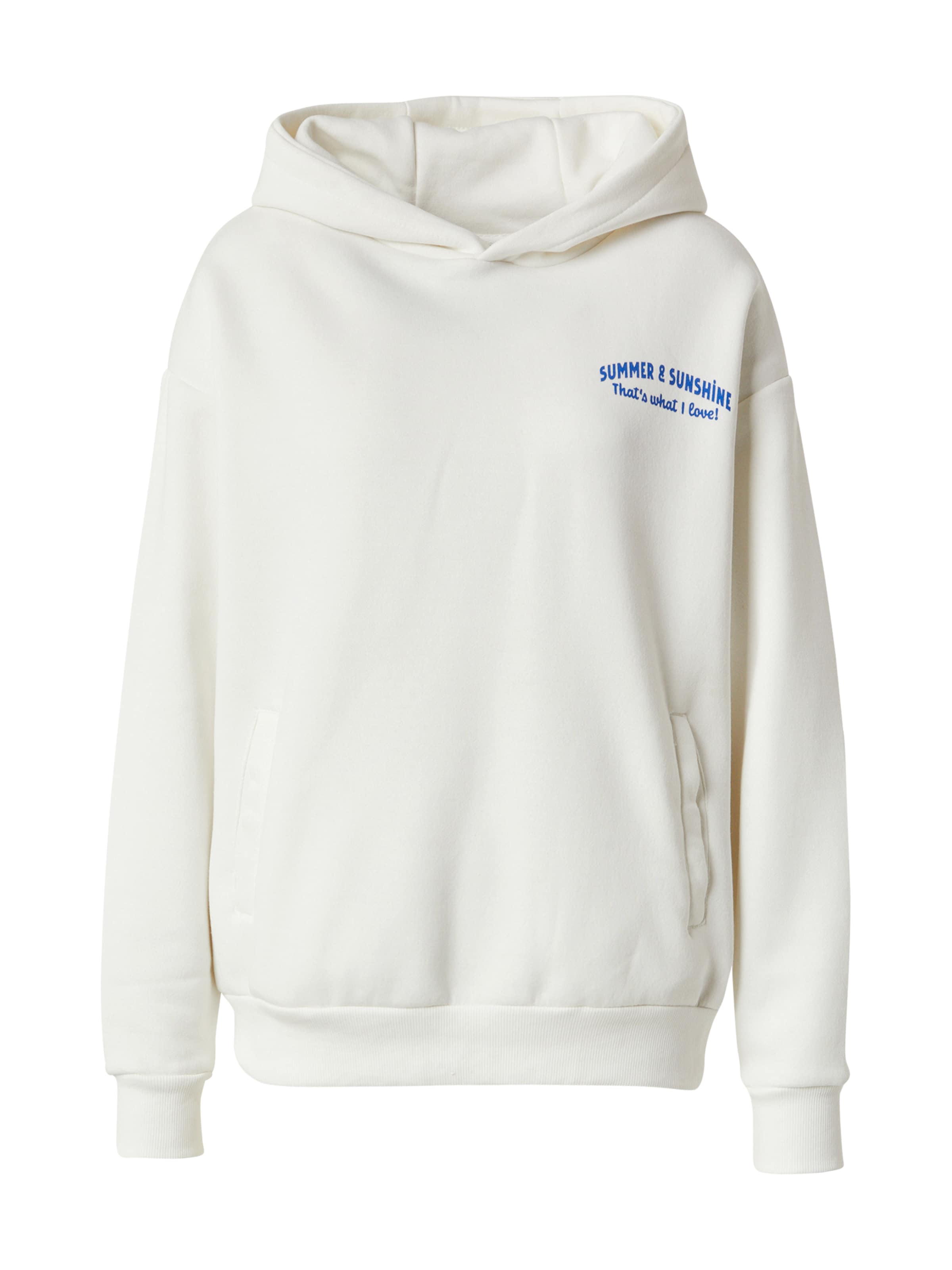 Sweat-shirt Sublevel en blanc : devant