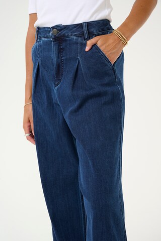 Kaffe Loosefit Bandplooi jeans 'Lea' in Blauw
