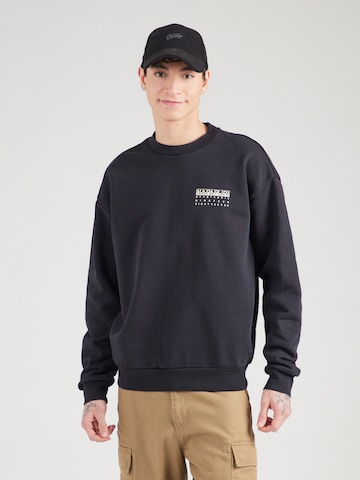 NAPAPIJRI Sweatshirt 'B-PREMIUM C' in Zwart: voorkant