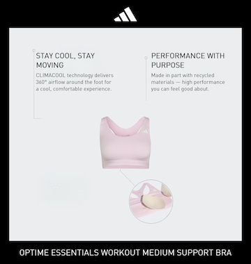 ADIDAS PERFORMANCE Bustier Sport-BH 'OPT ESS' in Pink