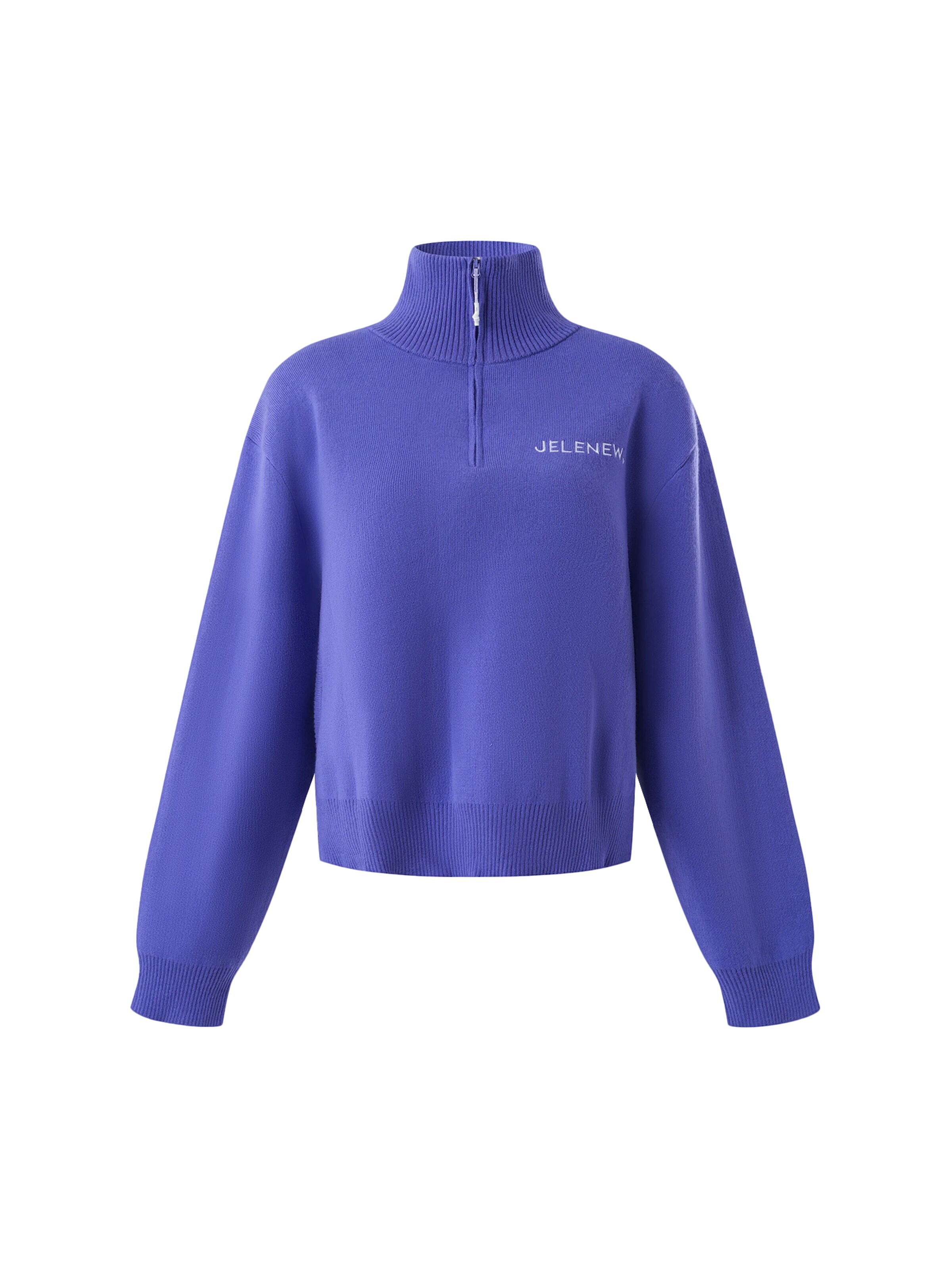 Felpa 'Vintage Knit Half-zip Sweatshirt' di Jelenew in lilla: frontale
