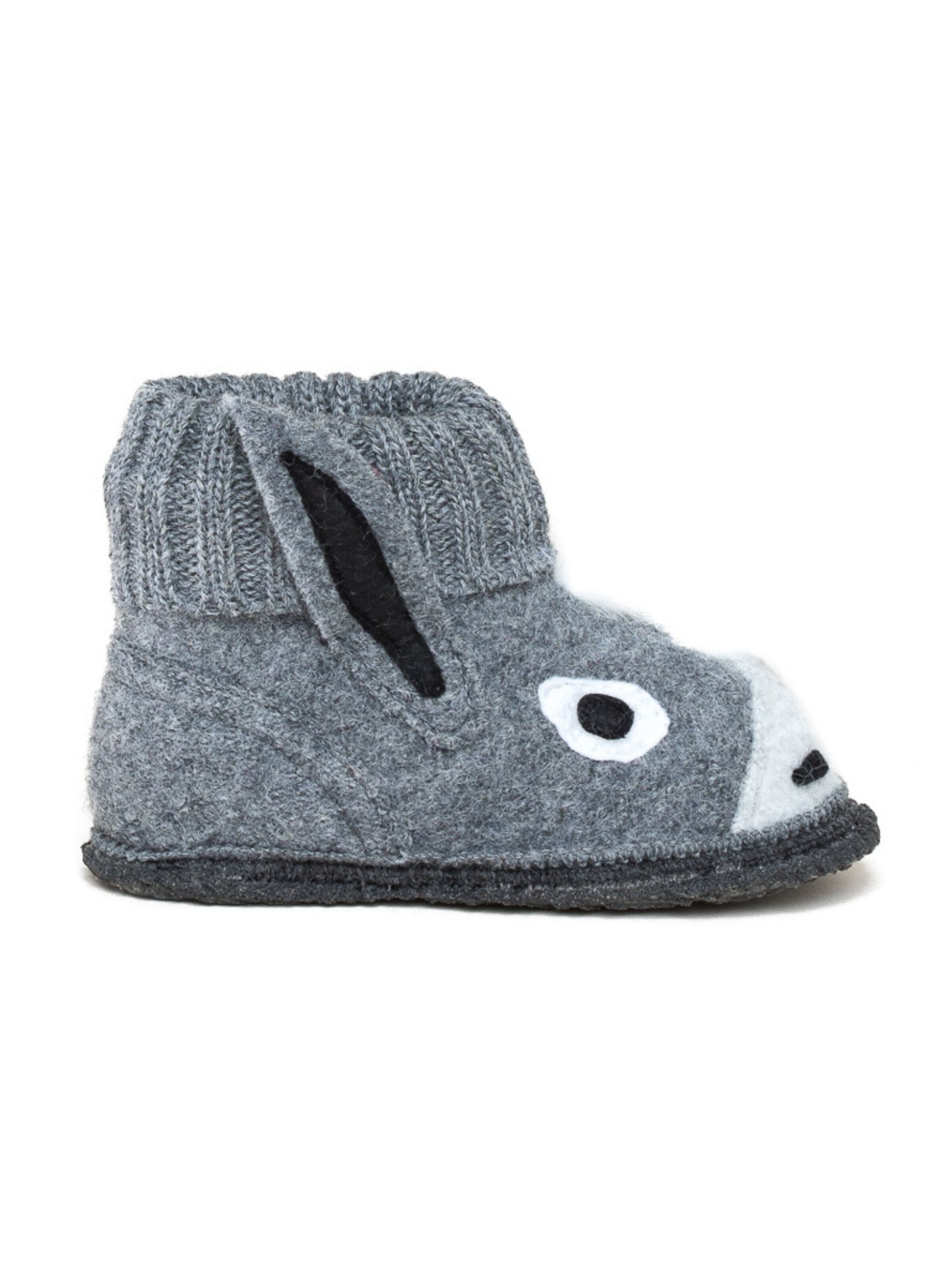 kitz-pichler Slippers 'Hüttenschuhe Esel' in Grey