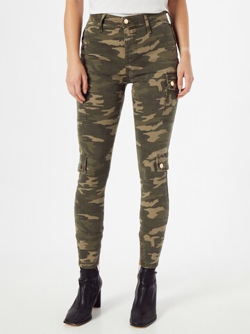 River Island Skinny Cargo Pants 'Amelie' in Green: front