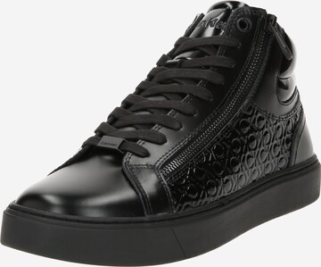 Calvin Klein - Zapatillas deportivas altas en negro: frente