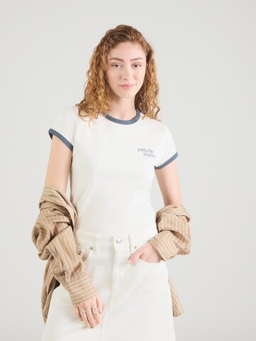 Calvin Klein Jeans Regular Shirt in Beige: front