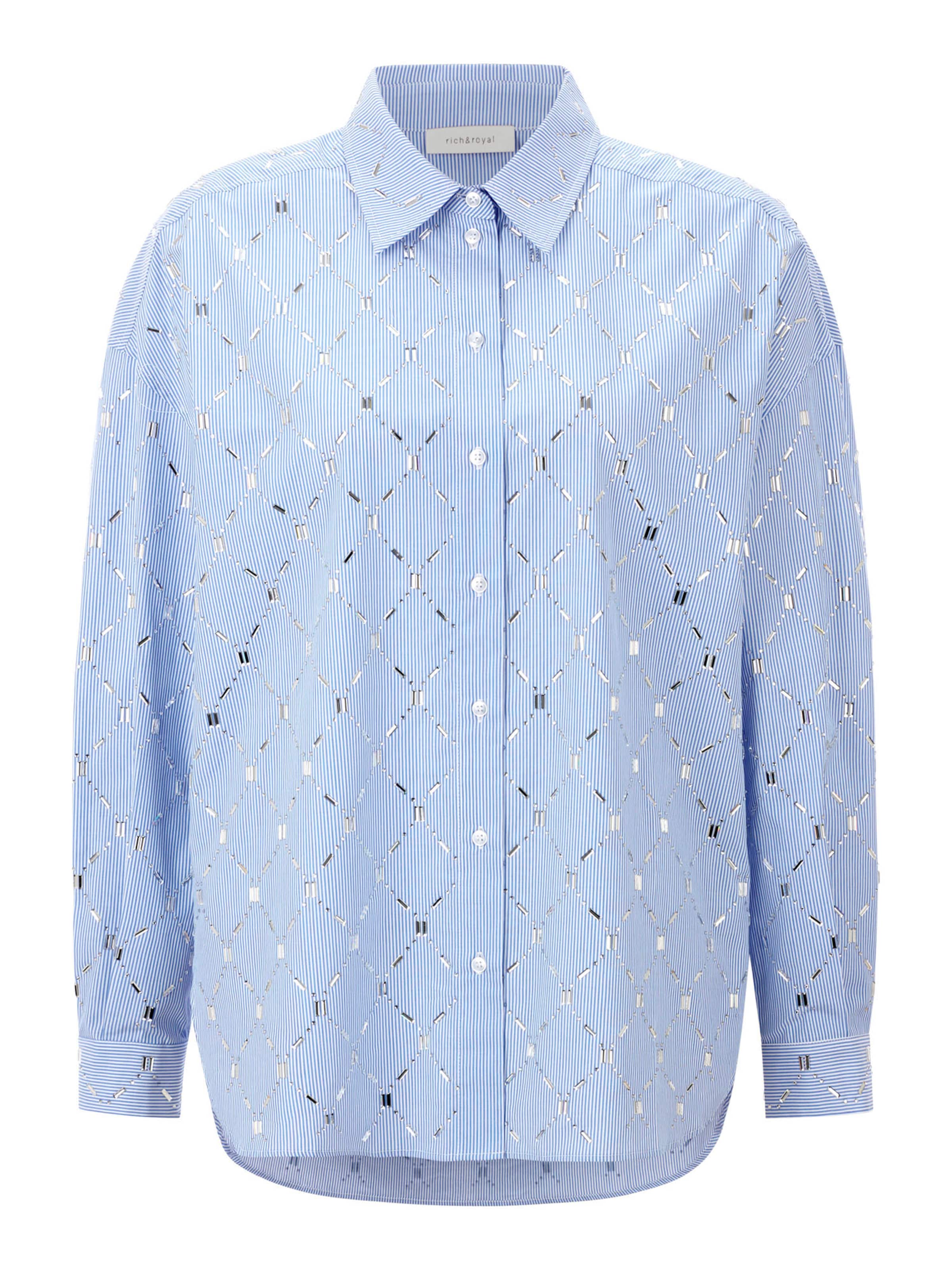 Rich & Royal Bluse in Blau: Vorderseite