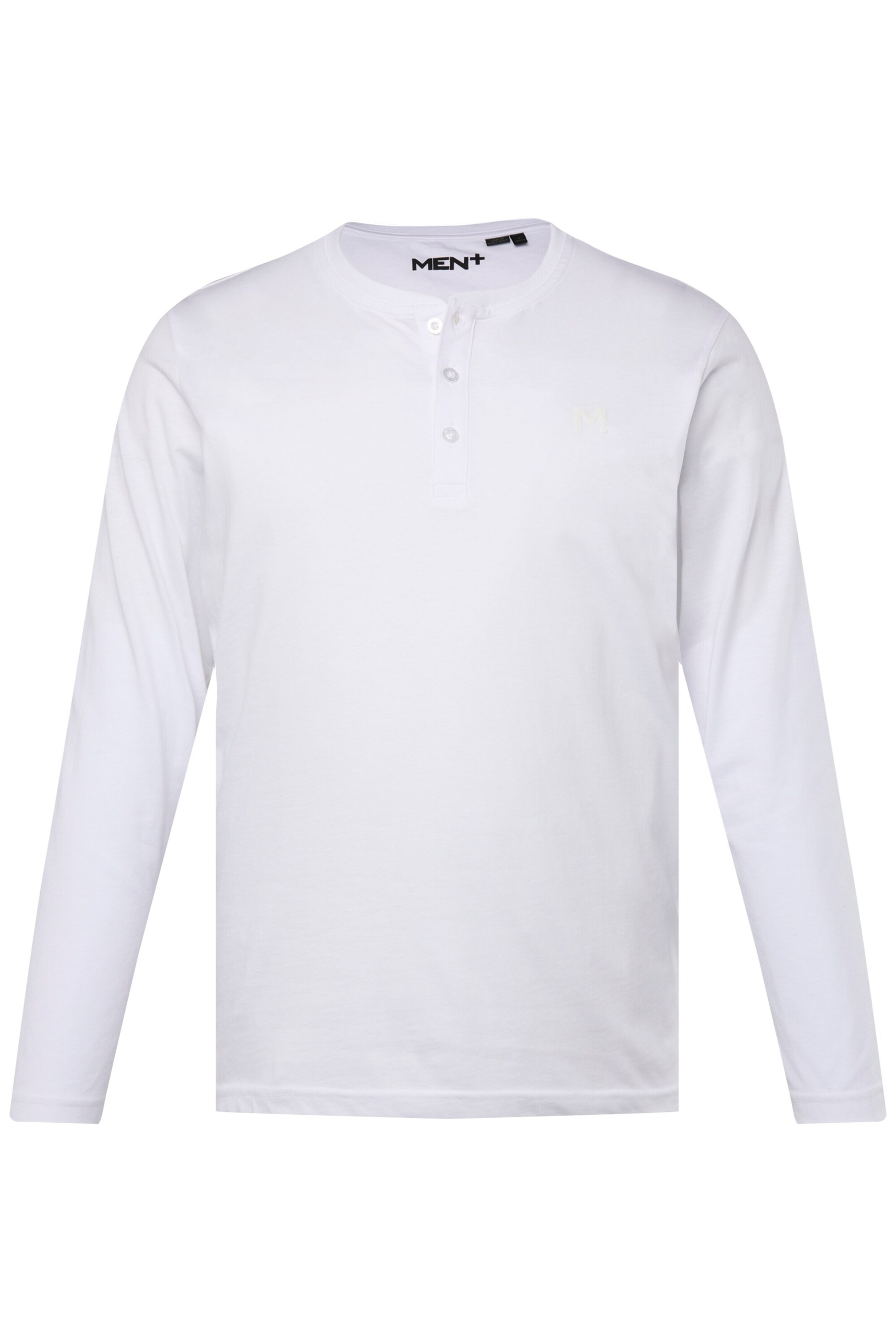Men Plus Shirt in White: front