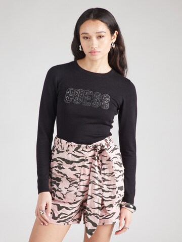 GUESS Sweater 'PARIS' in Black: front