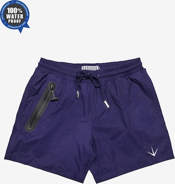 Garados Swim Board Shorts in Blue: front