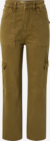 Free People - Loosefit Pantalón vaquero cargo 'EZRA' en verde: frente