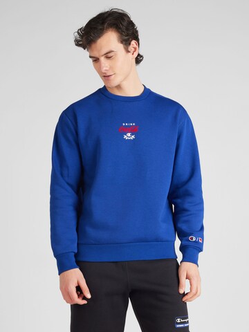 Champion Authentic Athletic Apparel Sweatshirt in Blau: Vorderseite
