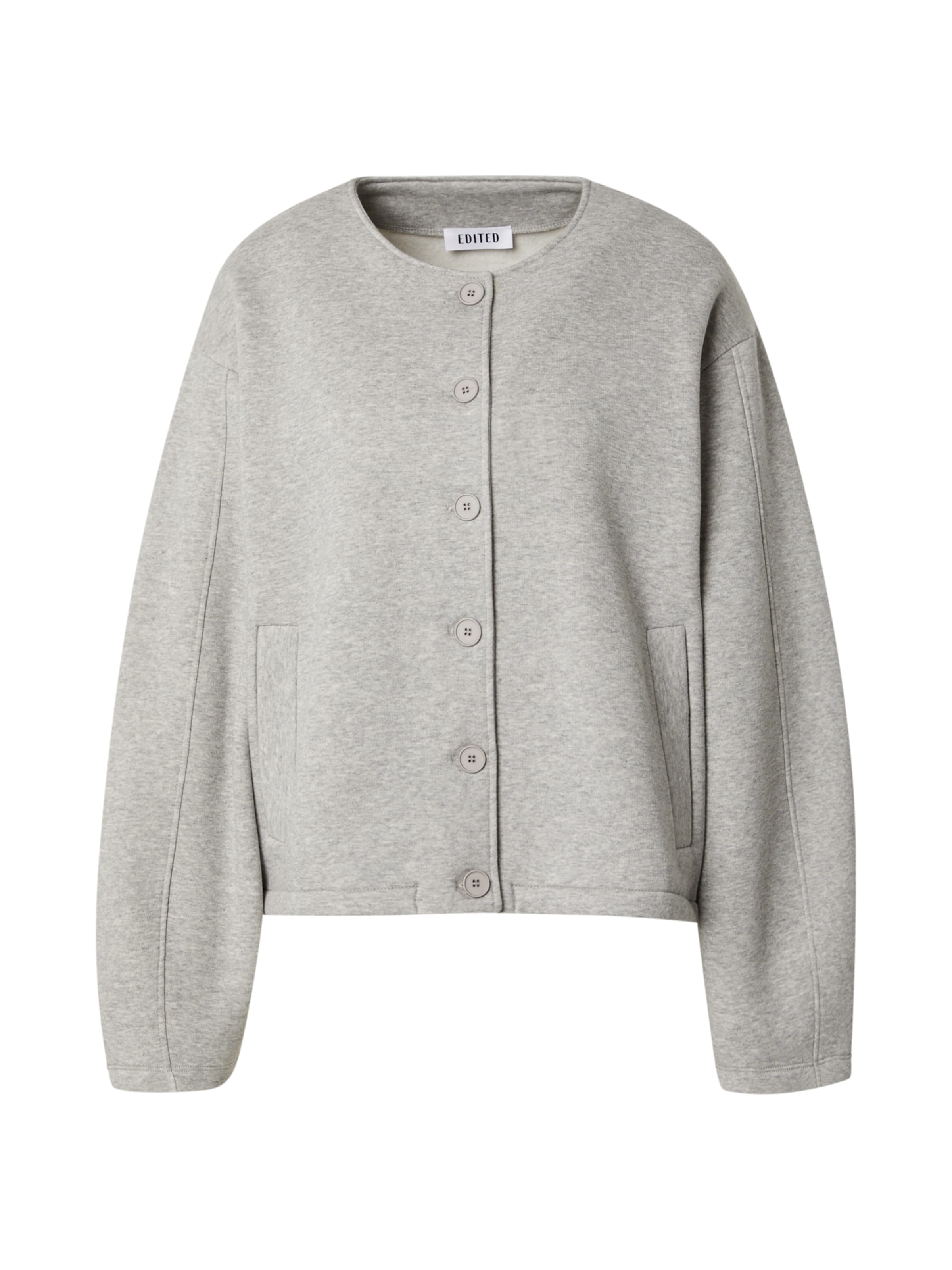 EDITED - Sudadera con cremallera 'Jilian' en gris: frente