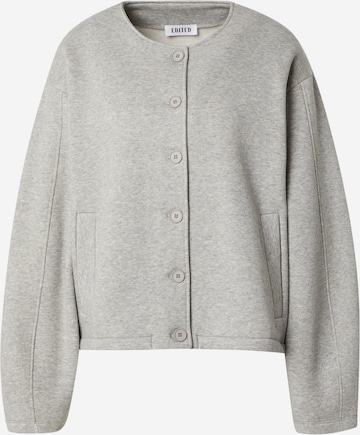 EDITED Sweat jacket 'Jilian' in Grey: front