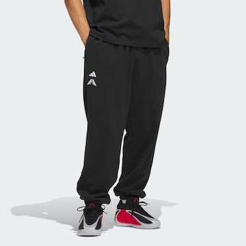 ADIDAS PERFORMANCE - Tapered Pantalón deportivo 'Anthony Edwards Foundation' en negro: frente