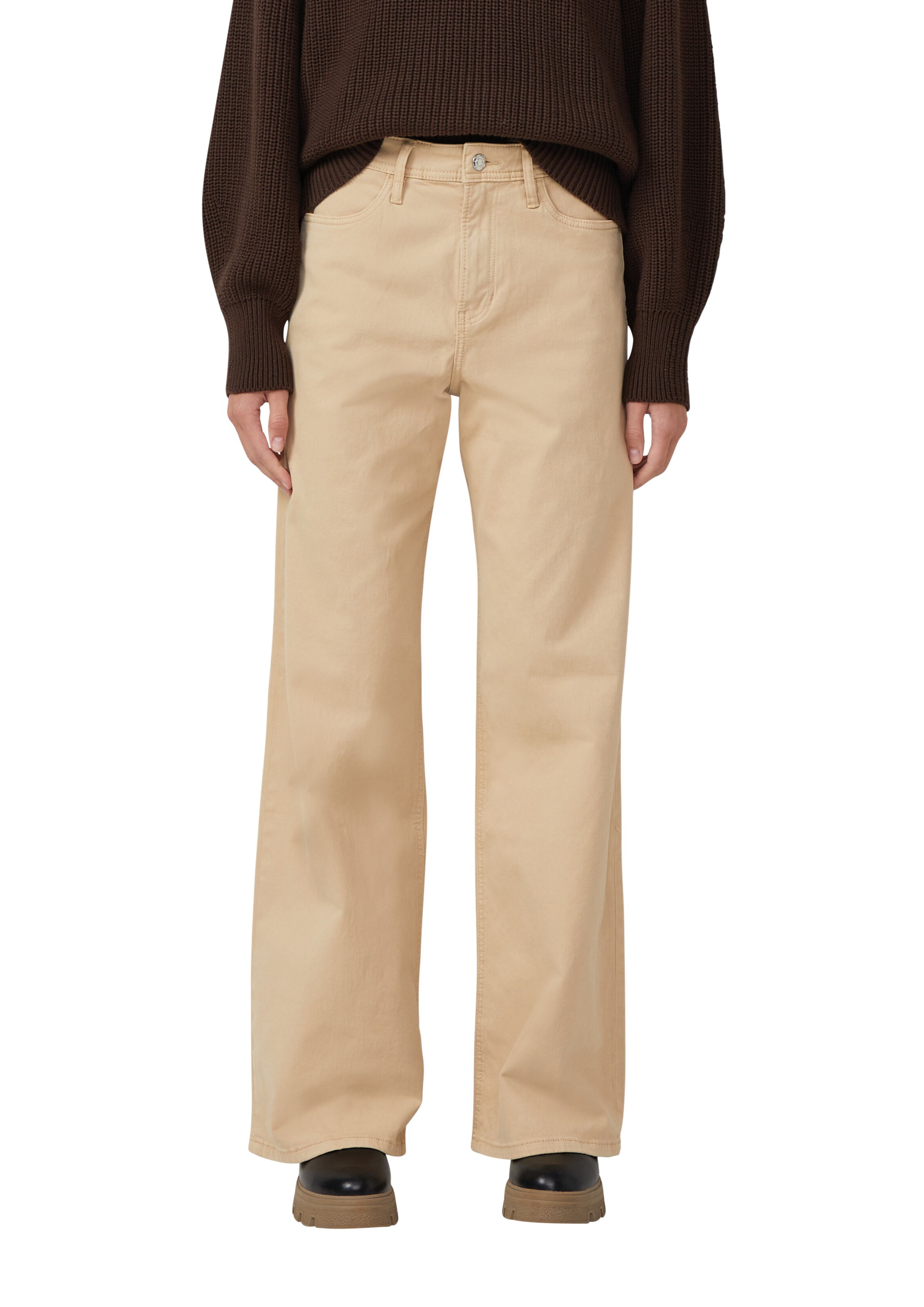 Wide Leg Jean 'Suri' s.Oliver en beige : devant