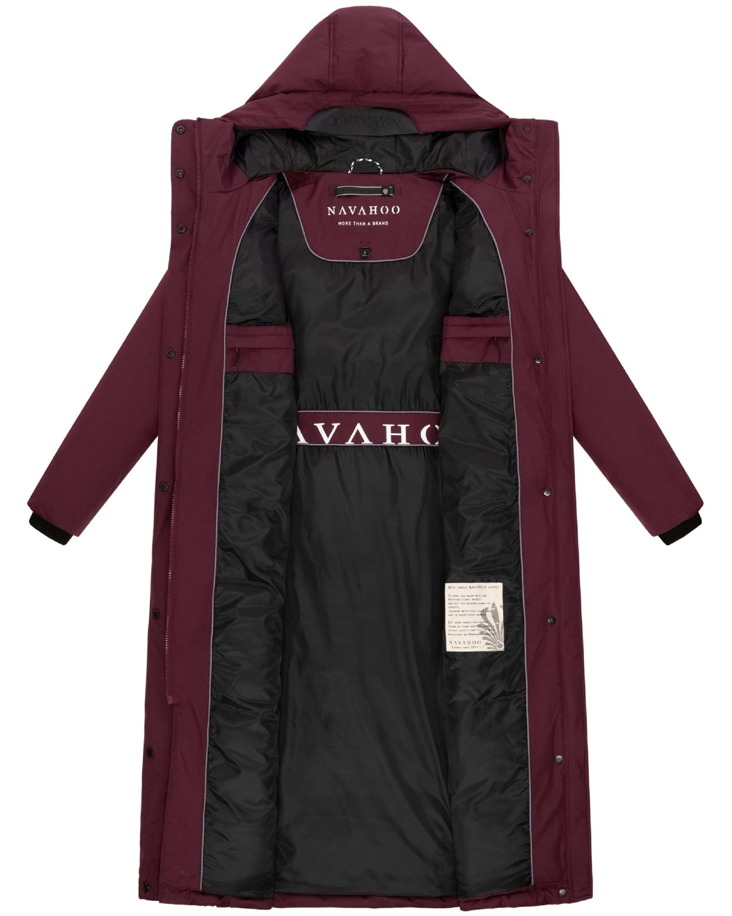 NAVAHOO Zimný kabát 'Wolkenfrost XIV' - Červená