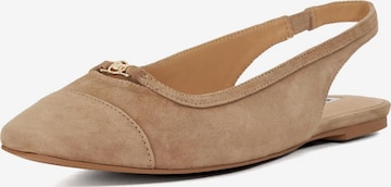 Ballerines à lanières Dune LONDON en marron : devant