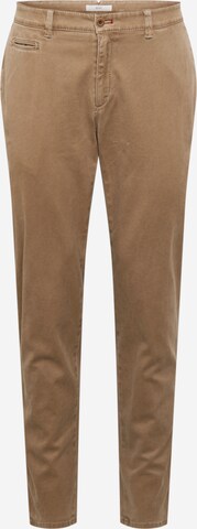 BRAX Regular Chino 'Fabio' in Bruin: voorkant