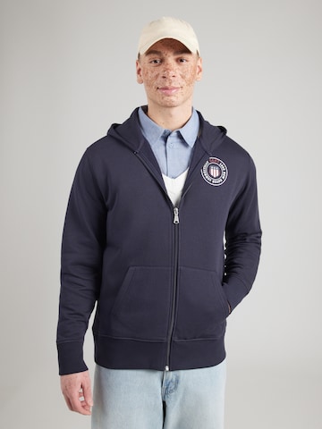 Veste de survêtement GANT en bleu : devant