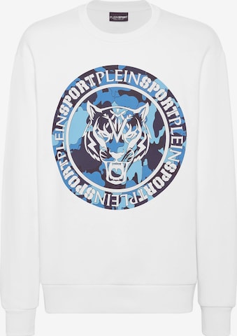 Plein Sport Sweatshirt 'Carbon Tiger' in White: front