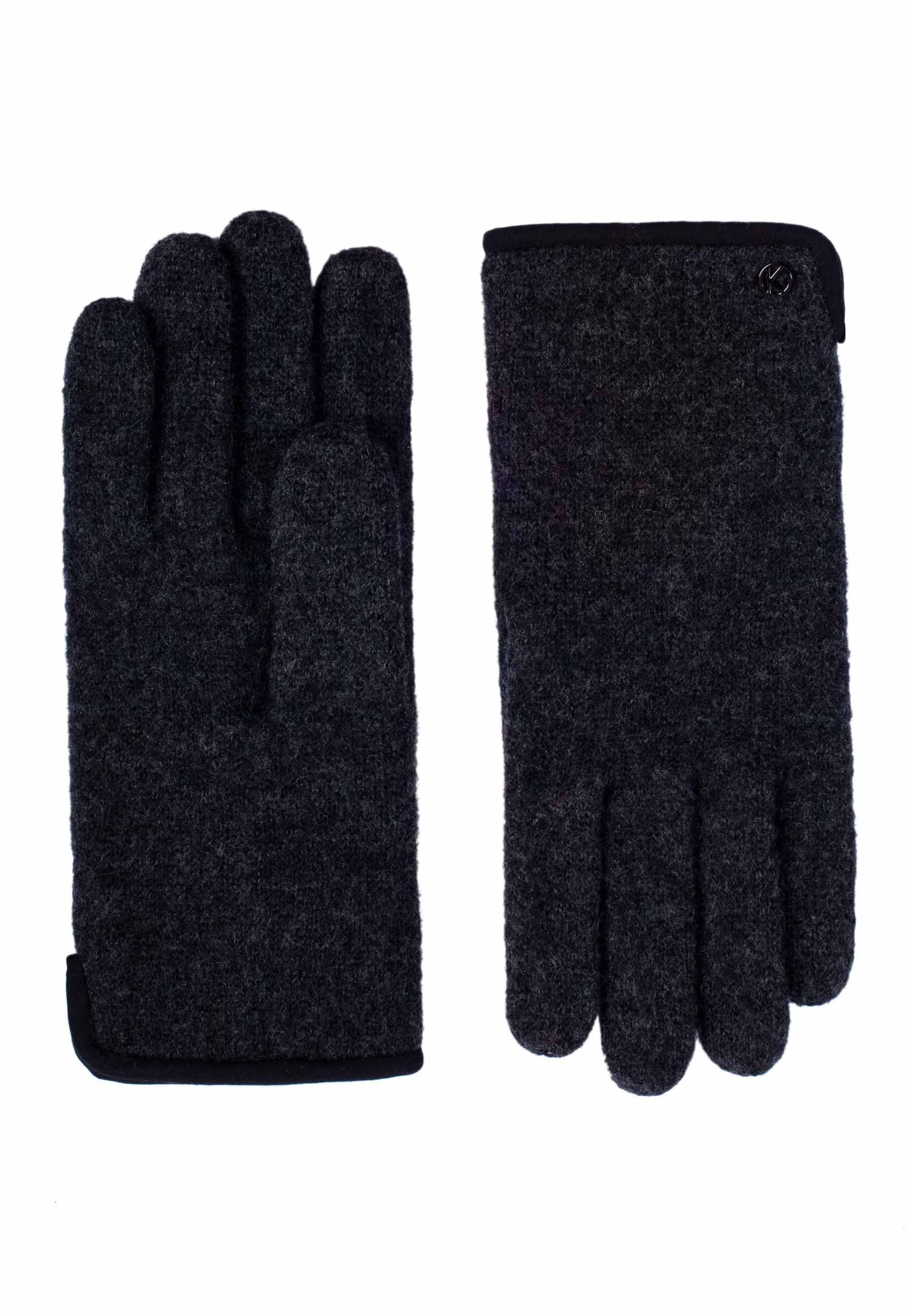 KESSLER Strickhandschuhe 'SASHA' in Grau: Vorderseite