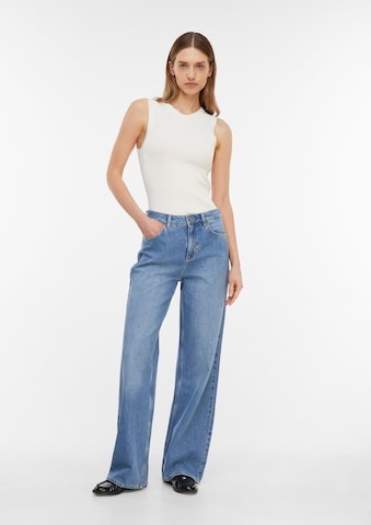 COMMA Wide leg Jeans in Blauw: voorkant