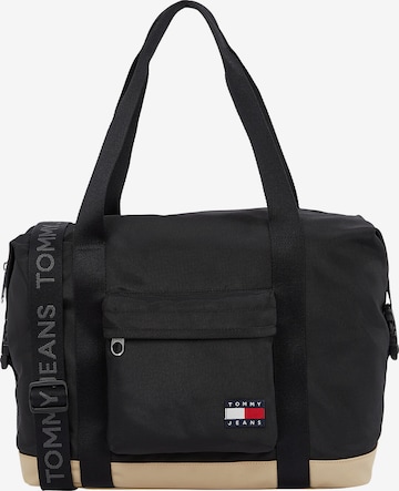 Tommy Jeans Viikonloppulaukku 'ESS DAILY' värissä musta: etupuoli