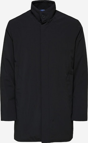 SELECTED HOMME Between-Seasons Coat in Black: front