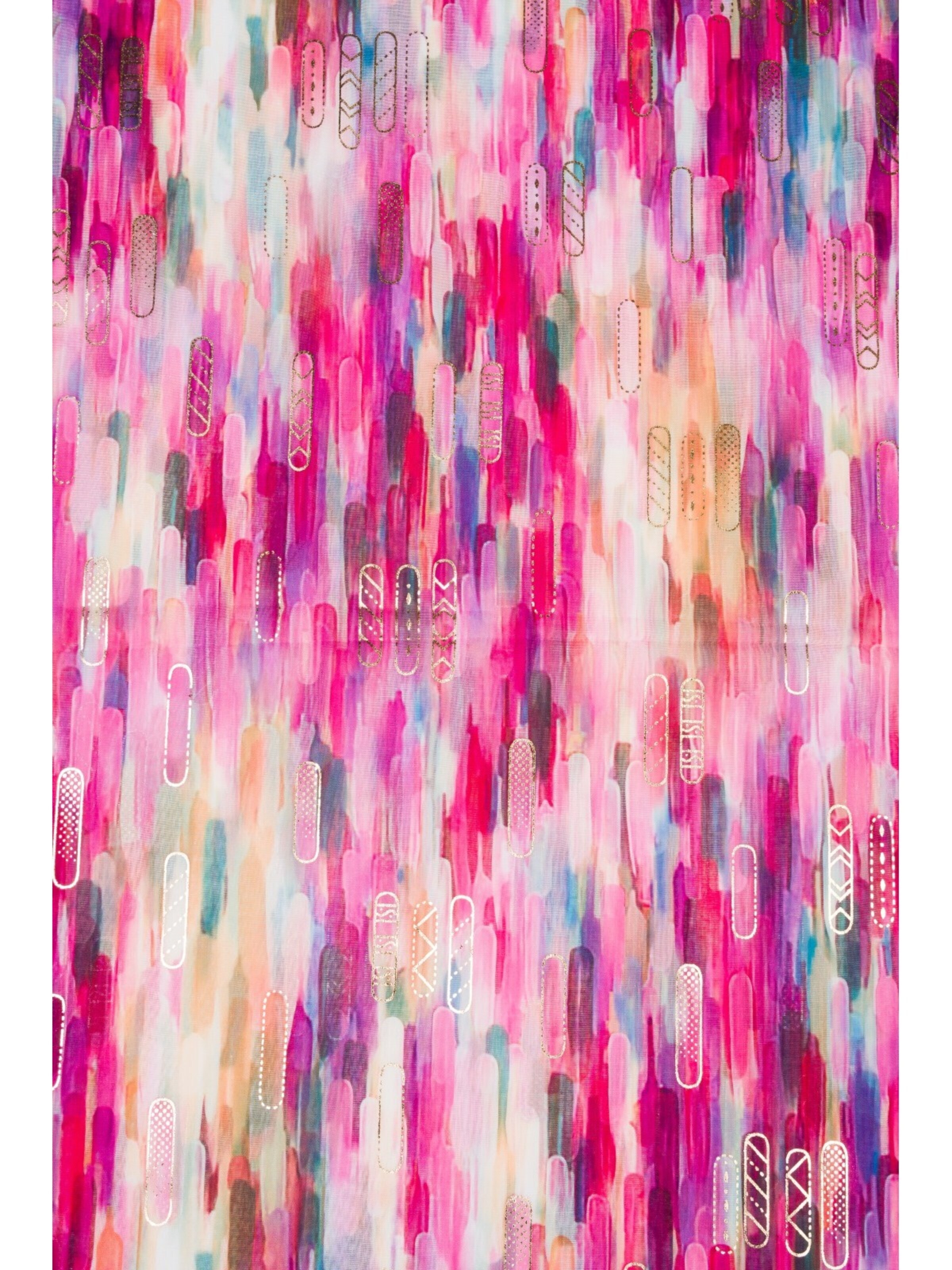 styleBREAKER Schal 'Leichter Schal mit Streifen Farbverlauf Metallic'‌‌‌‌ in Pink