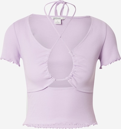 Tricou Monki pe mov pastel, Vizualizare produs