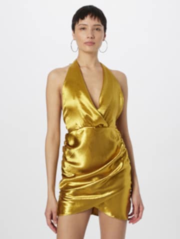 Nasty Gal Dress in Gold: front