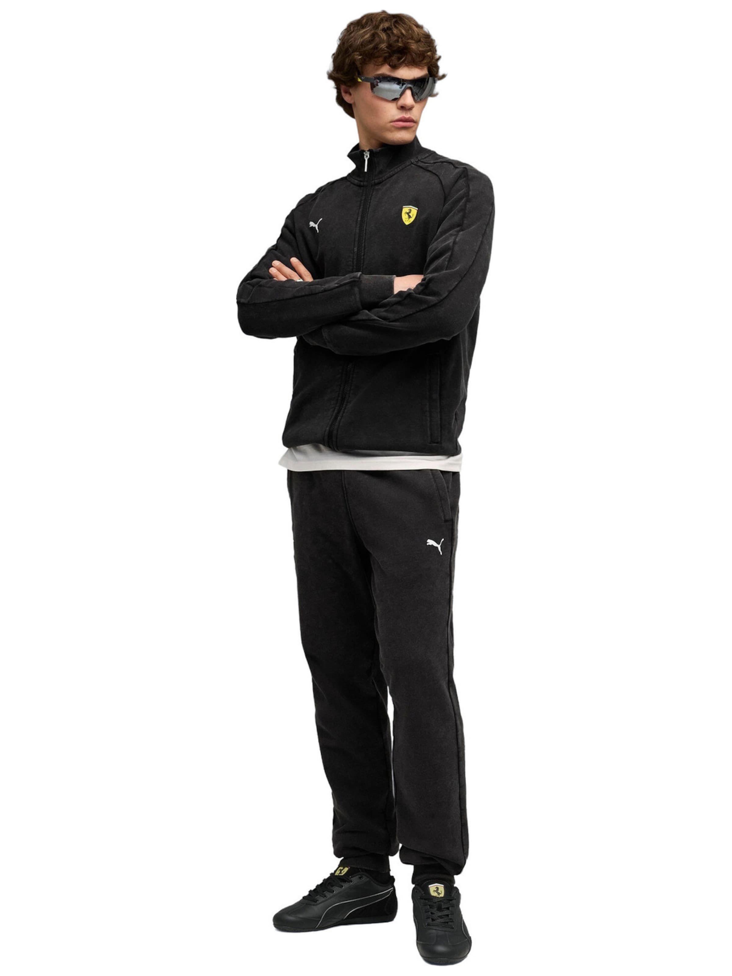 regular Pantaloni sportivi 'Puma Ferrari T7 Pants' di PUMA in nero: frontale