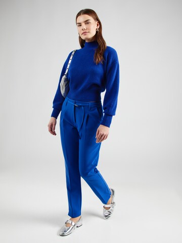 Summum Regular Pleat-Front Pants in Blue