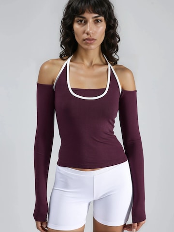 T-shirt Busem en violet : devant