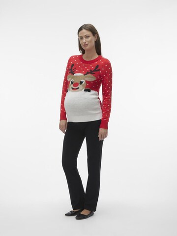 Vero Moda Maternity Sweater 'VMMIceland' in Red