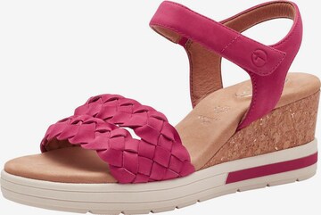 Sandales TAMARIS en rose : devant