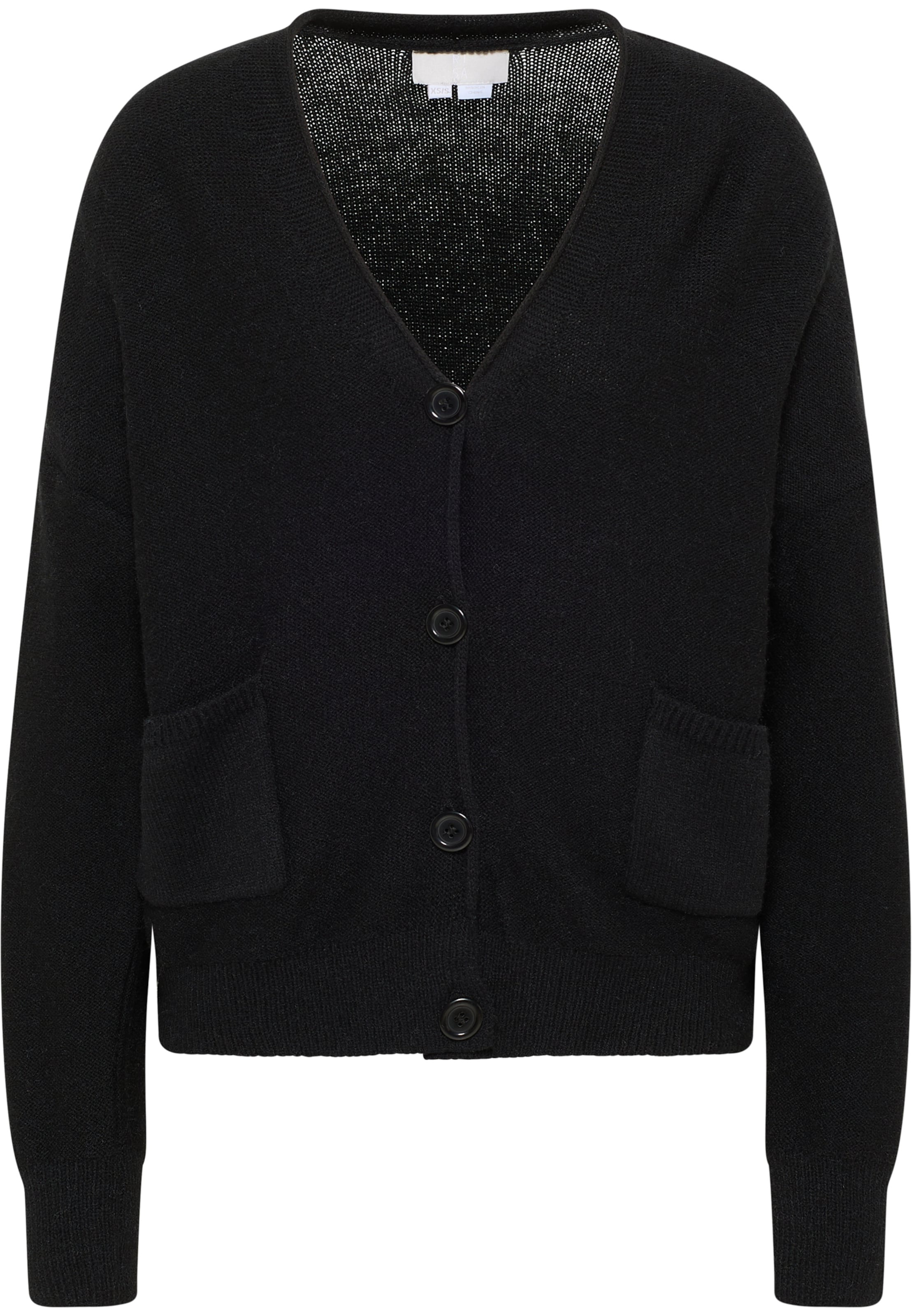 RISA Strickjacke in Schwarz: Vorderseite