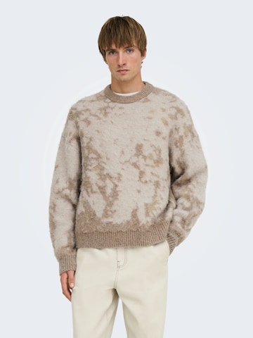 Only & Sons Neulepaita 'ONSWILLIS' värissä beige: etupuoli