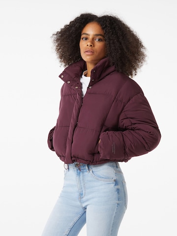 Bershka Winter jacket in Red: front