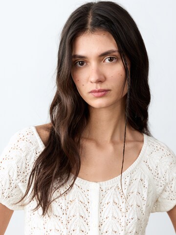 MANGO TEEN Gebreid vest 'ONA' in Wit