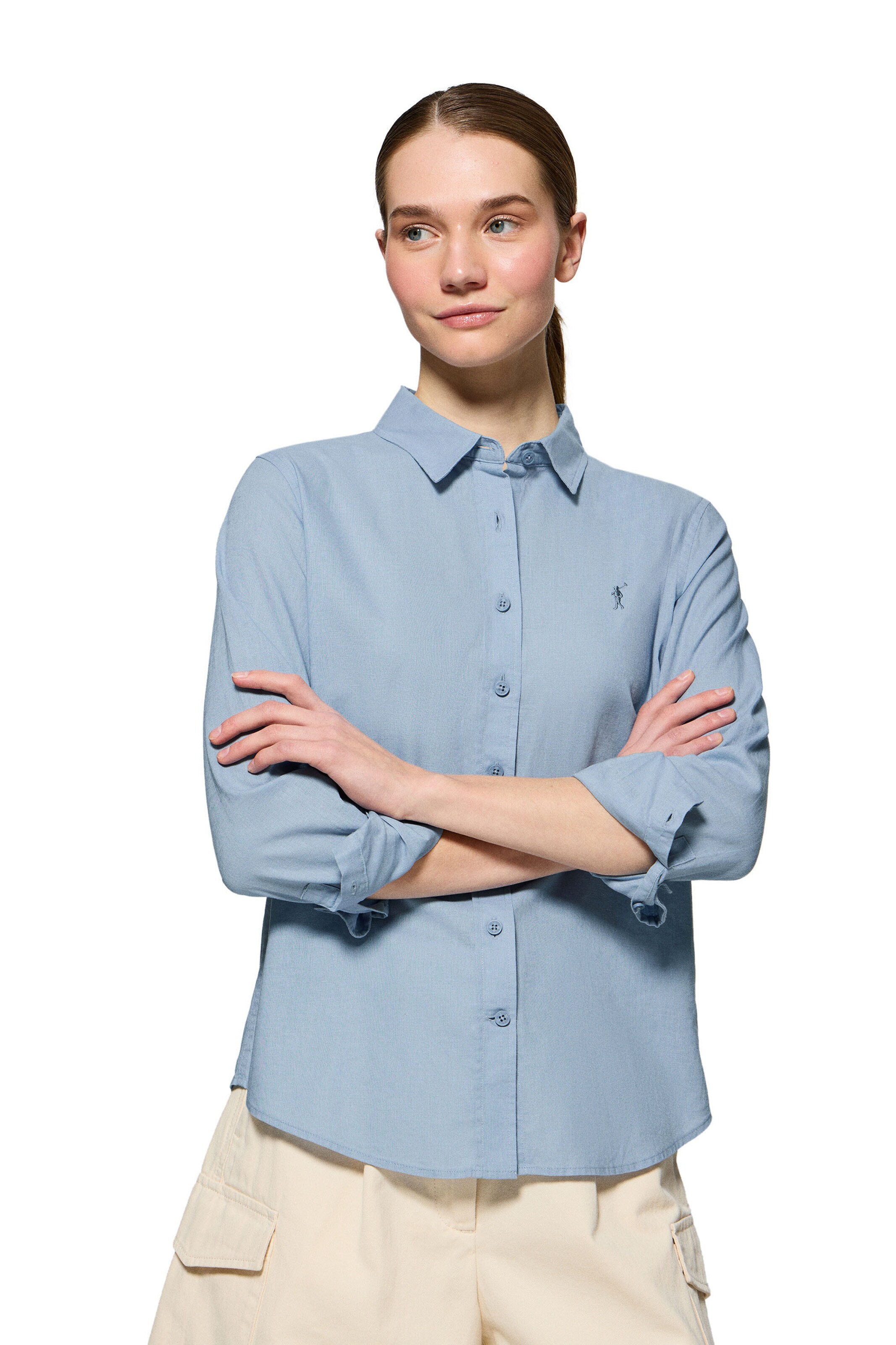 Polo Club Blouse in Blue: front