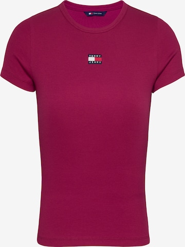 T-shirt Tommy Jeans en rouge : devant