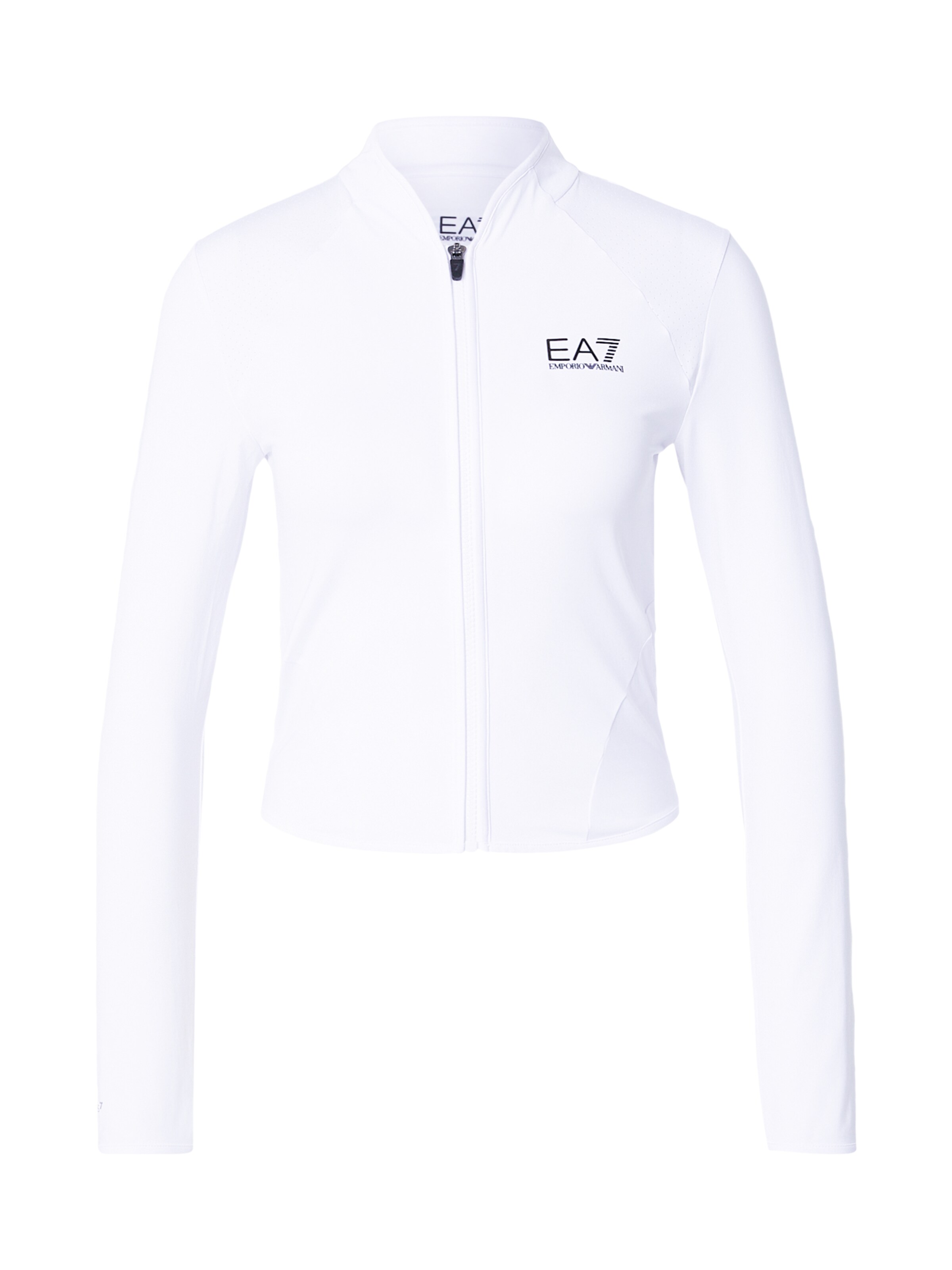 Veste de survêtement EA7 Emporio Armani en blanc : devant