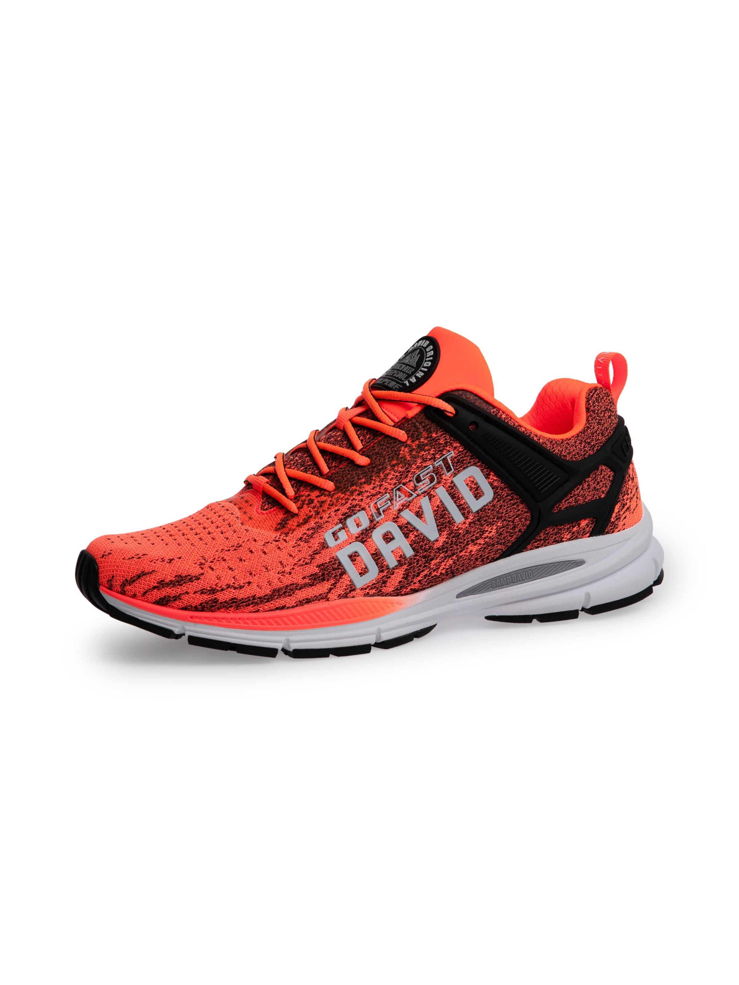 CAMP DAVID Leichter Sneaker im Strick-Design in Rot: Vorderseite
