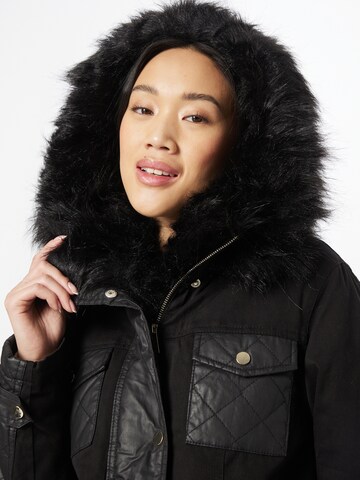 River Island Winter Parka in Black