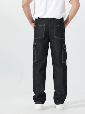 YOUTHUP Loose fit Cargo Jeans 'Weitbein' in Black