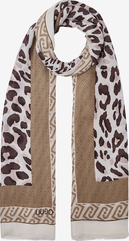 Sciarpa 'STOLA PORTALOGO ANIMAL 90X180 2A6041 T4286' di Liu Jo in beige: frontale