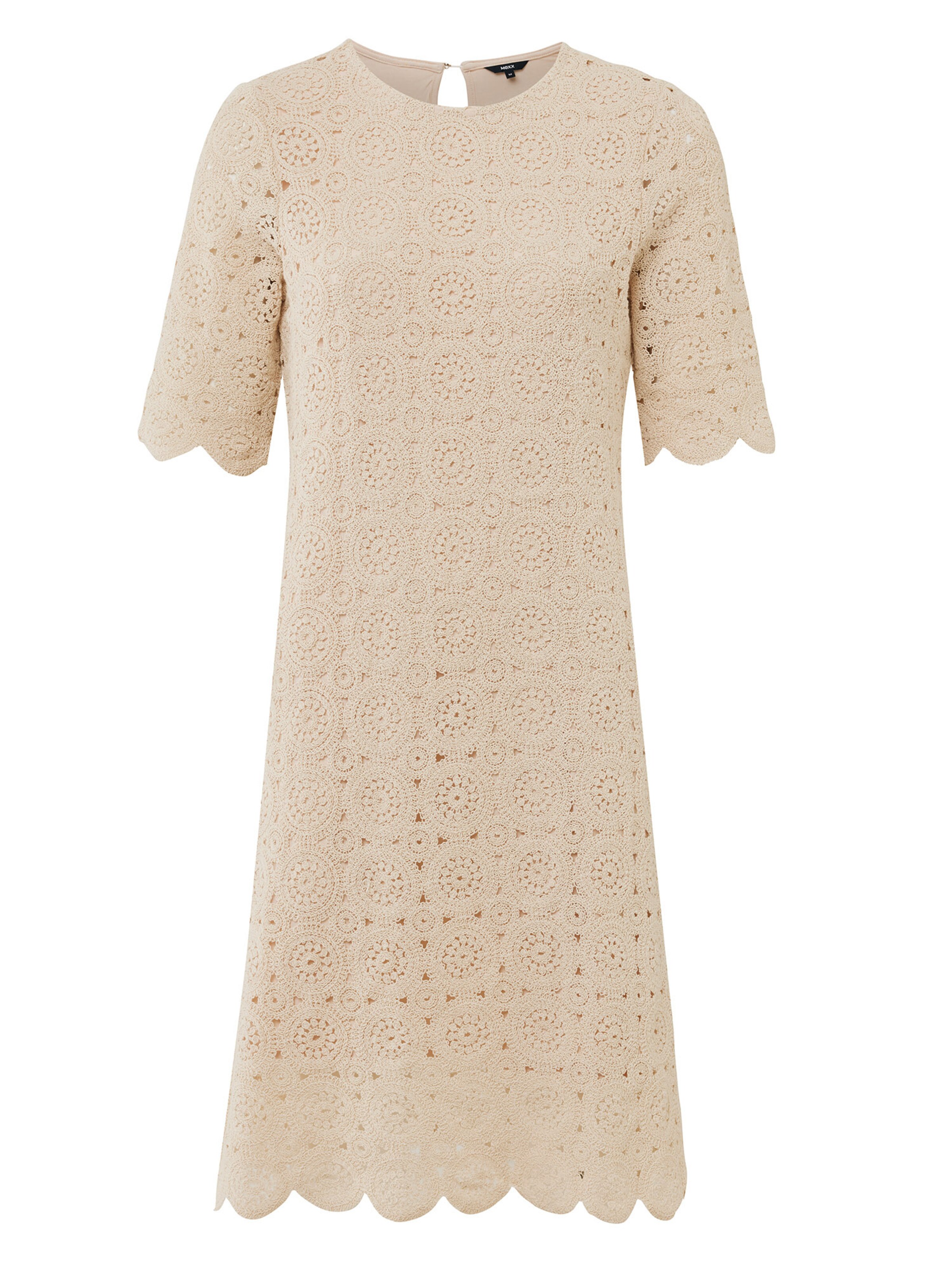 MEXX Úpletové šaty – béžová: přední strana